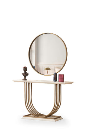 Consolle con specchio Panula – Ecru