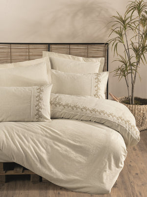 Cotone Lino Matrimoniale Set Copripiumino Darian