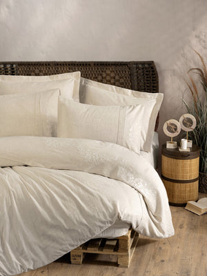 Cotone Lino Matrimoniale Set Copripiumino Forbes