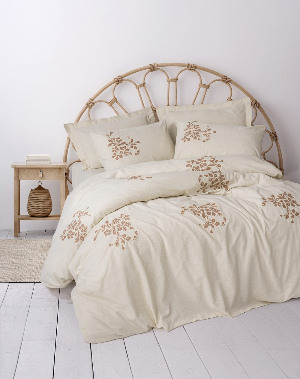 Cotone Lino Matrimoniale Set Copripiumino Kaneli