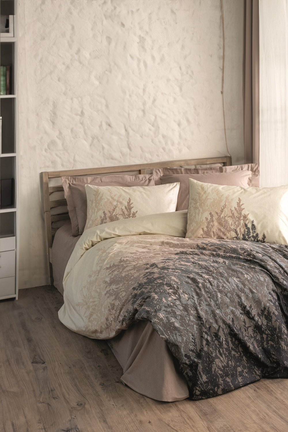 Dual Singolo Set Copripiumino Lindon Beige