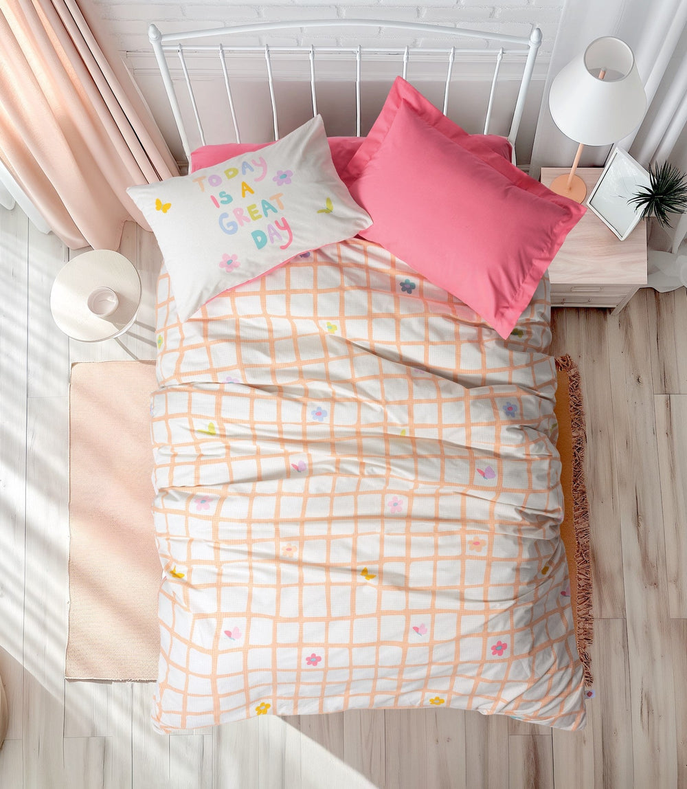Singolo Set Copripiumino Jours Rosa