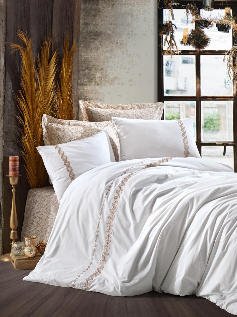 Majestic Matrimoniale Set Copripiumino Ines Beige