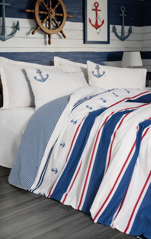 Maritime Matrimoniale Set Copripiumino Brine Ecru