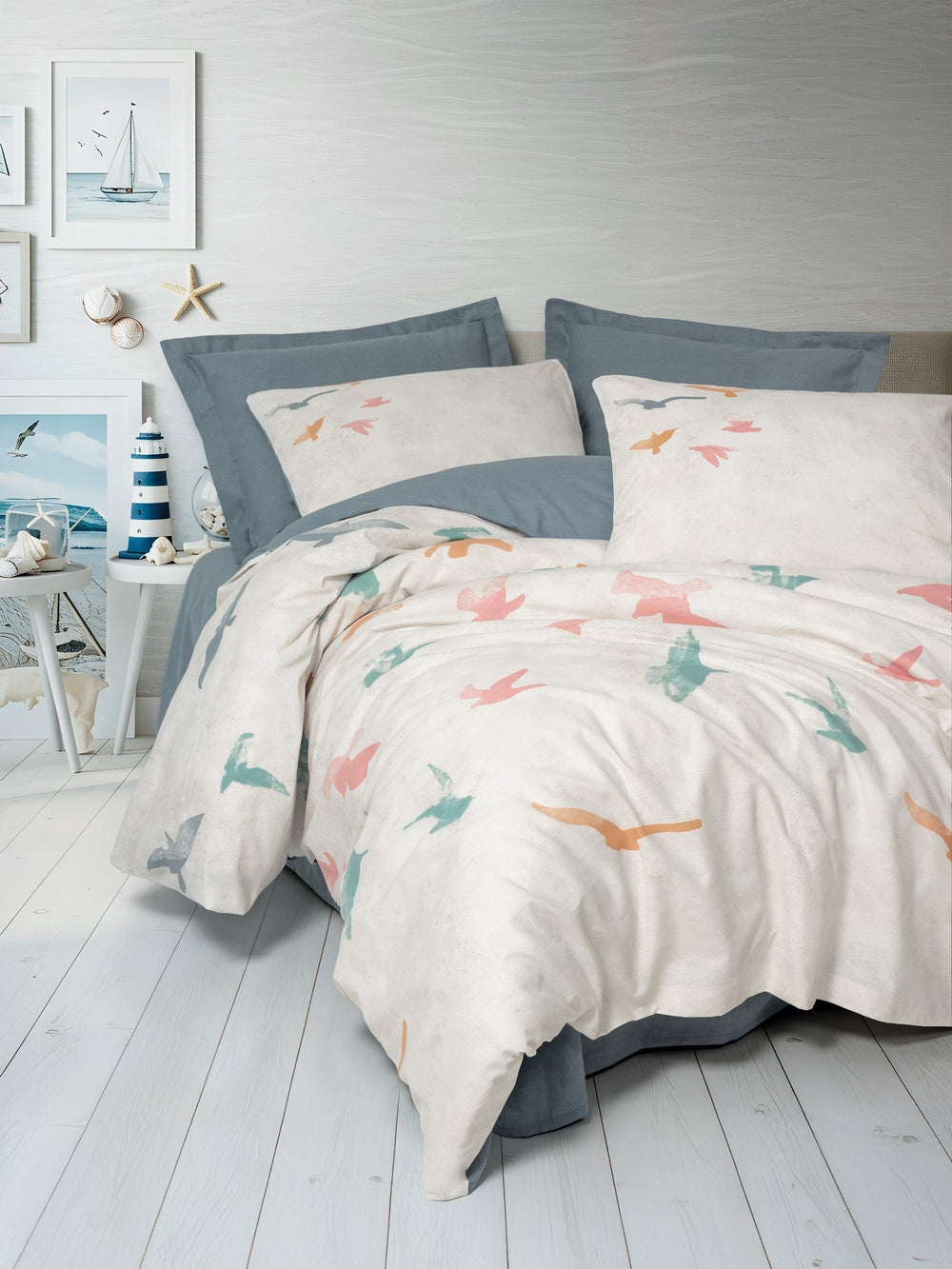 Maritime Matrimoniale Set Copripiumino Kaija Blu