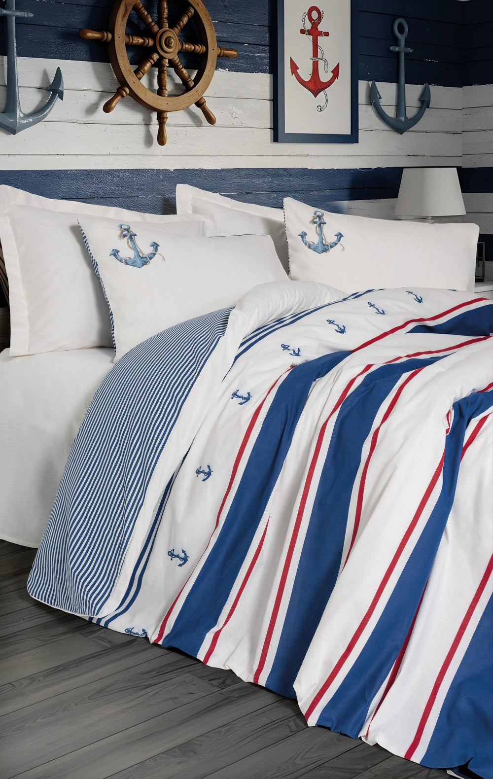 Maritime Singolo Set Copripiumino Brine Ecru