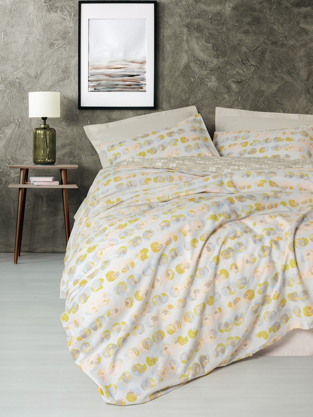 Minimal Matrimoniale Set Copripiumino con Lenzuolo con Angoli Jocus Beige