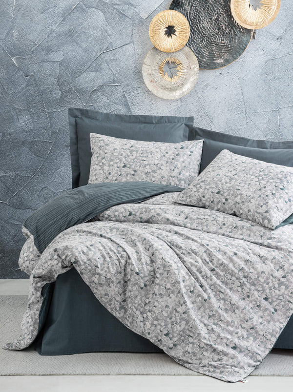 Minimal Singolo Set Copripiumino con Lenzuolo con Angoli Molly Antracite