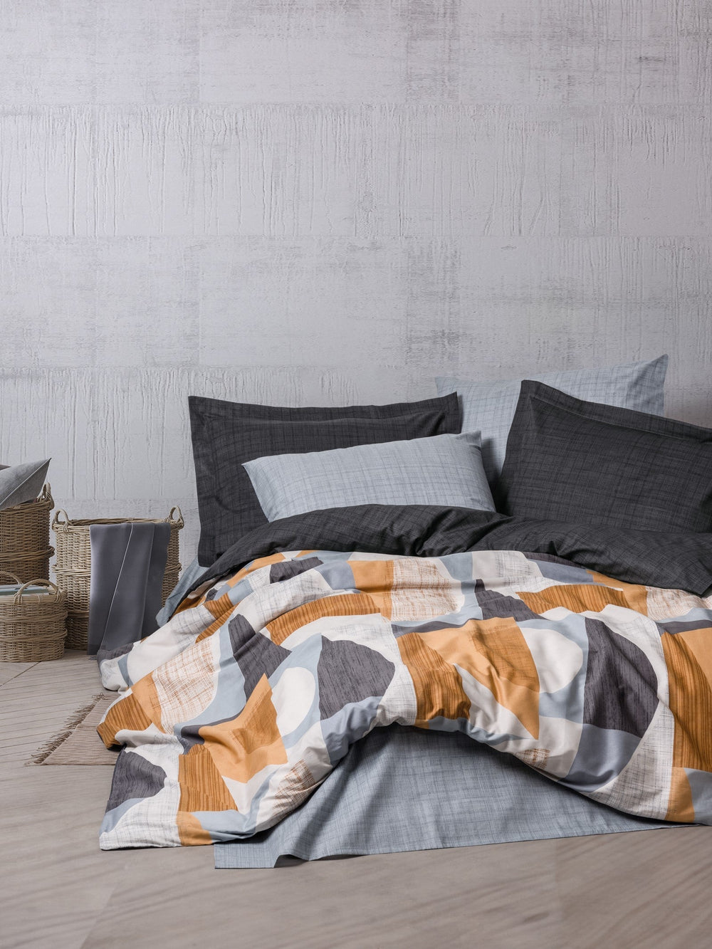 Modern Singolo Set Copripiumino Giorno Grigio