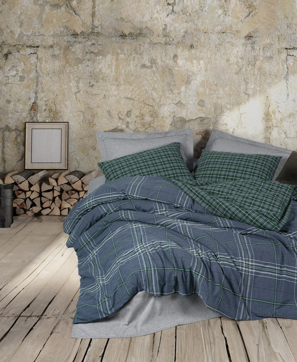 Natureforce Matrimoniale Set Copripiumino Isola Blu