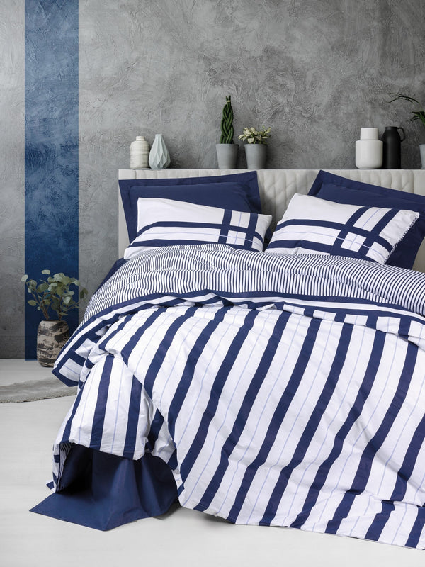 Nobil Ranforce Singolo Set Copripiumino Nifty Blu navy