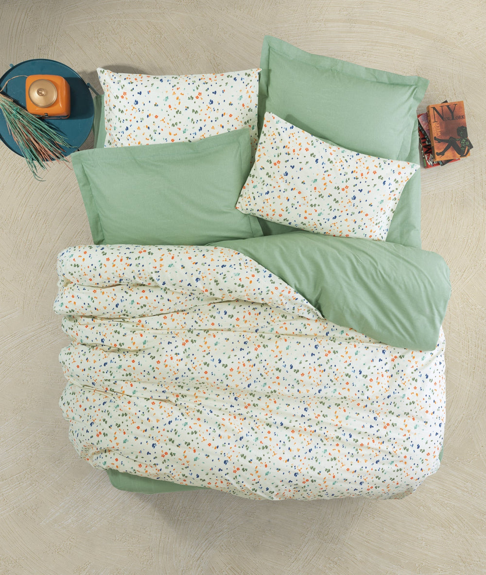 Petite Singolo Set Copripiumino con Lenzuolo con Angoli Lola Verde