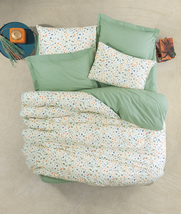 Petite Singolo Set Copripiumino con Lenzuolo con Angoli Lola Verde