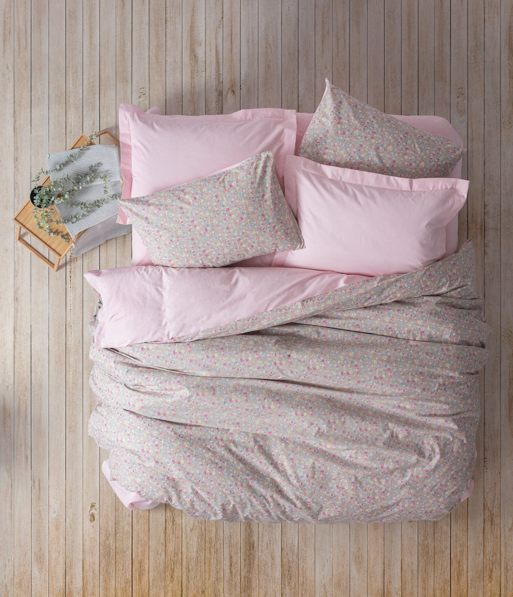 Petite Singolo Set Copripiumino con Lenzuolo con Angoli Sihu Rosa