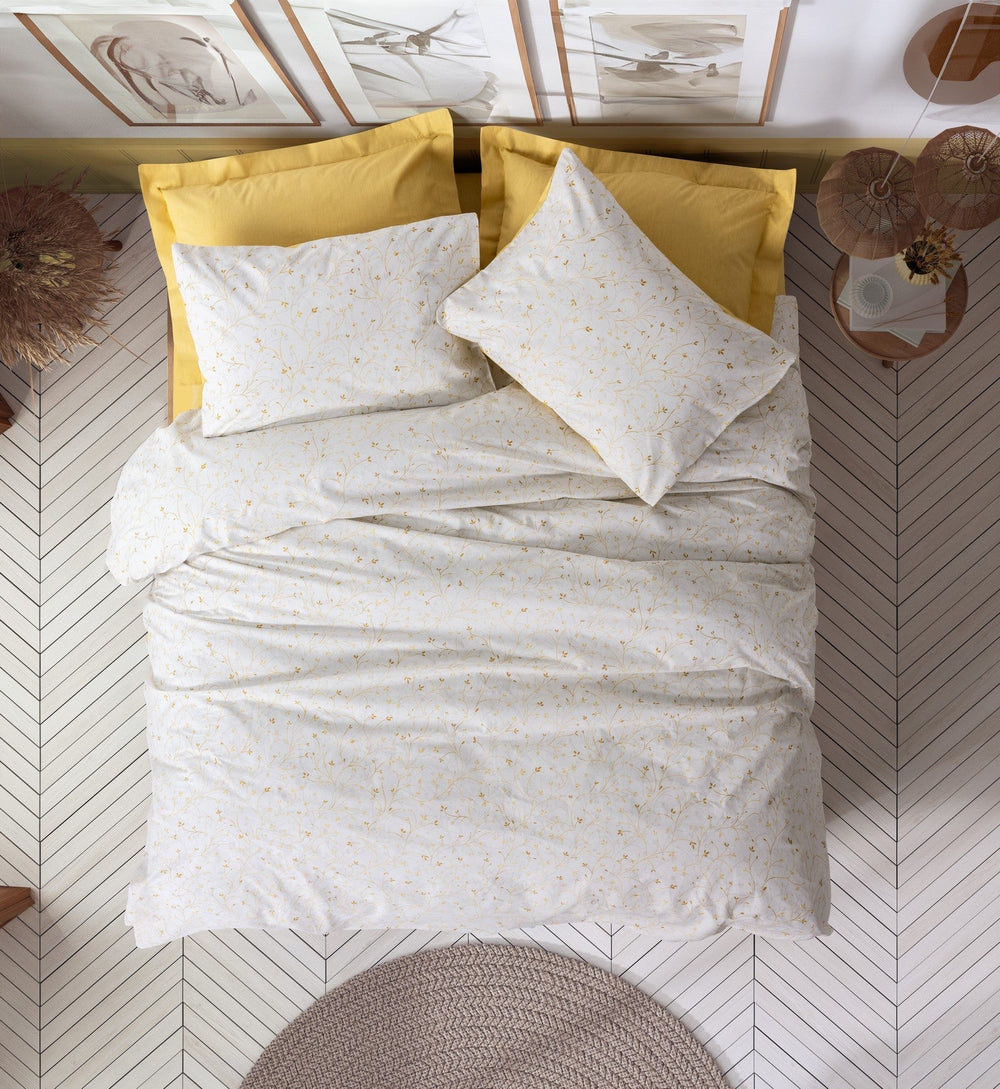 Petite Singolo Set Copripiumino con Lenzuolo con Angoli Tiny Senape