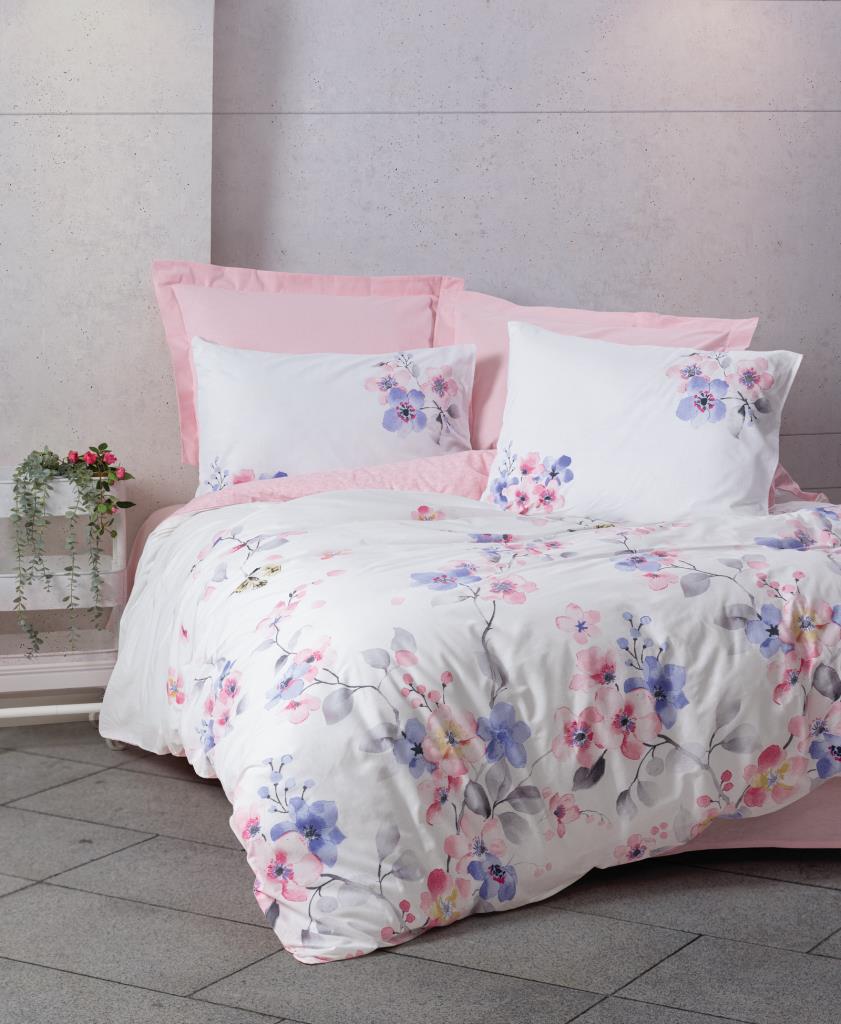 Singolo Set Copripiumino Jayda Rosa