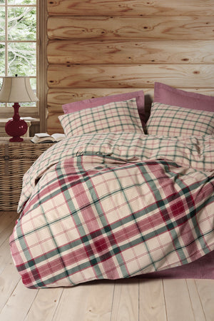 Warm Flanel Singolo Set Copripiumino Jamil Bordeaux