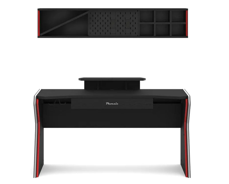 Phoenix Scrivania da Studio con Modulo Superiore