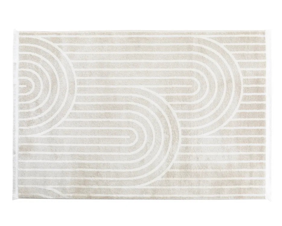 Tappeto Beige Geometrico