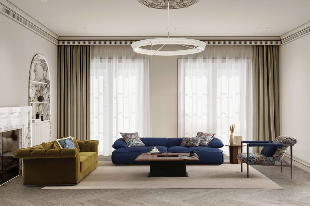 Derma – Set Divani di Design con Divano Chester e Poltrona