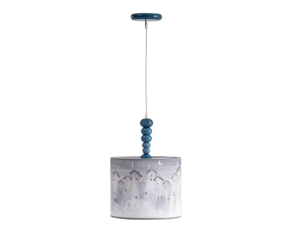 Lampada da Soffitto con Motivo Casette Blu