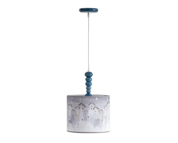 Lampada da Soffitto con Motivo Casette Blu