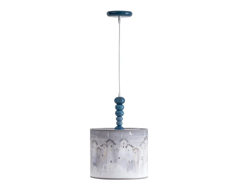 Lampada da Soffitto con Motivo Casette Blu