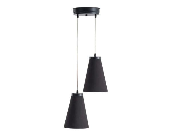 Lampada a Soffitto Nera a Doppia Sospensione