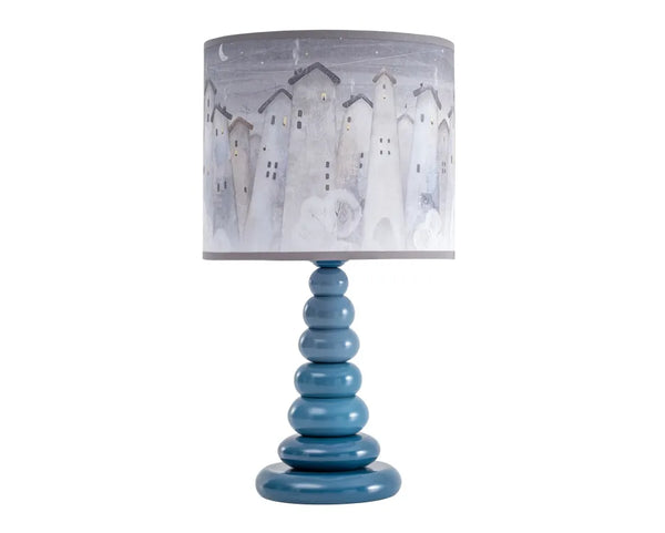 Lampada da Tavolo con Motivo Case Blu