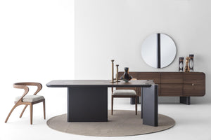 Maybach Walnuss - Esszimmergarnitur