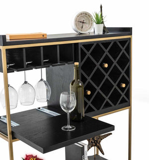Mobile bar Jack – Nero