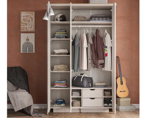 Mugla 3-türiger Kleiderschrank mit Spiegel