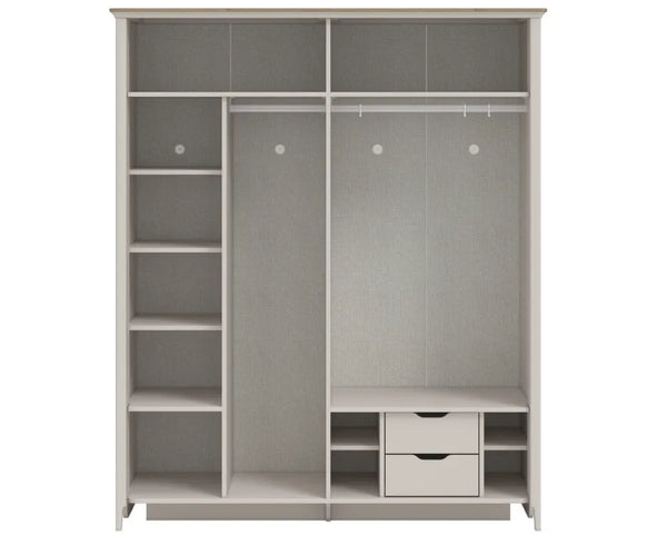 Mugla 4-türiger Kleiderschrank mit Spiegel