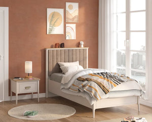 Mugla-Bett mit gepolstertem Kopfteil – 100x200 / 120x200