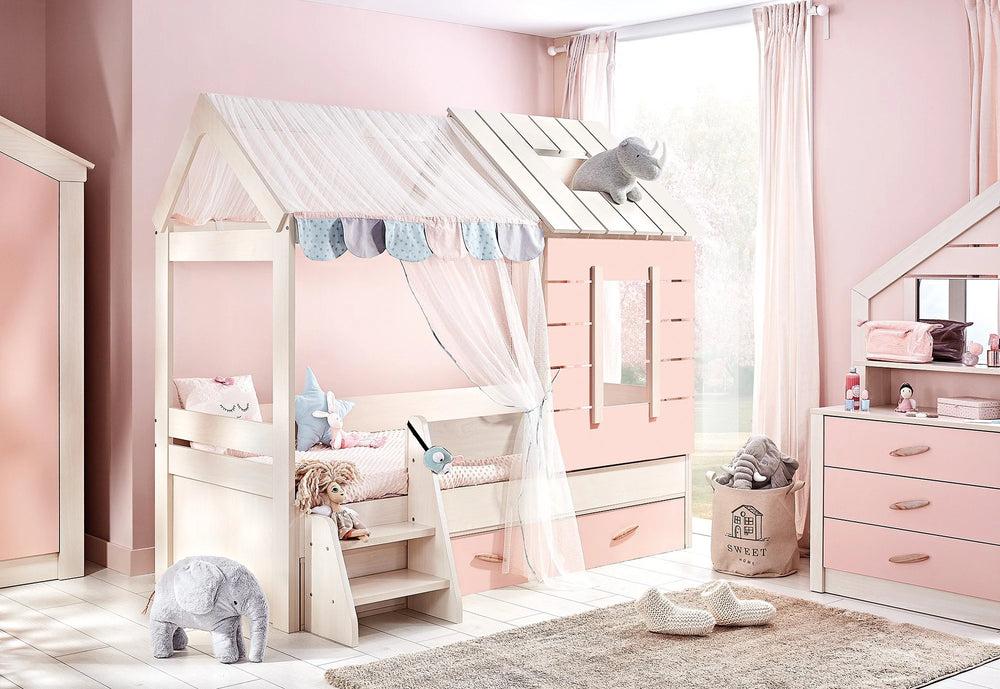 Letto Casetta Pink House 90x200 cm
