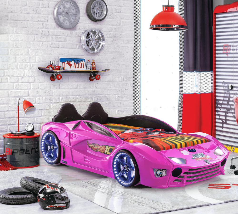 Aventa Premium Letto Auto Rosa 90x190cm