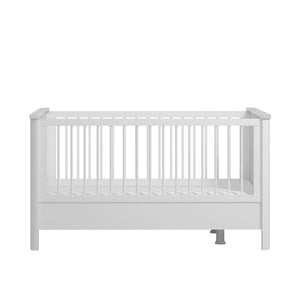 Pori convertible crib 60x120 cm white front view