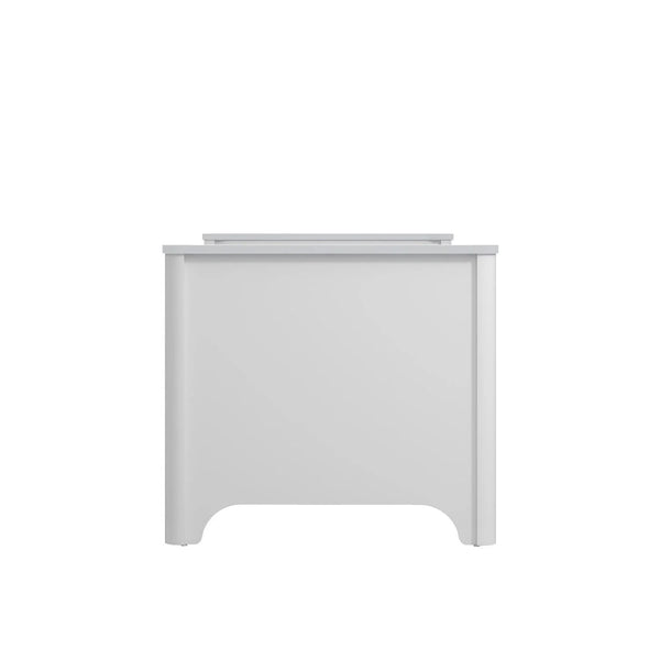 Pori convertible crib 60x120 cm white headboard view