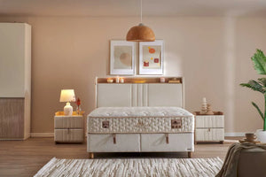 Letto Matrimoniale con Contenitore e Testata Cappadocia Natura