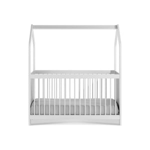 Lettino Ruka con rete abbassata per maggiore sicurezza quando il bambino cresce