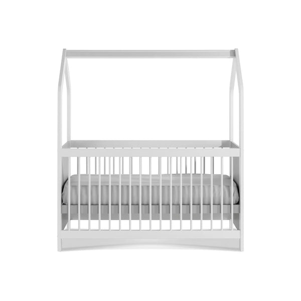 Lettino Ruka con rete regolabile in posizione intermedia per adattarsi alla crescita del bambino