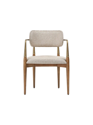Sedia Berlin Wood vista frontale con schienale arrotondato e gambe tornite in legno