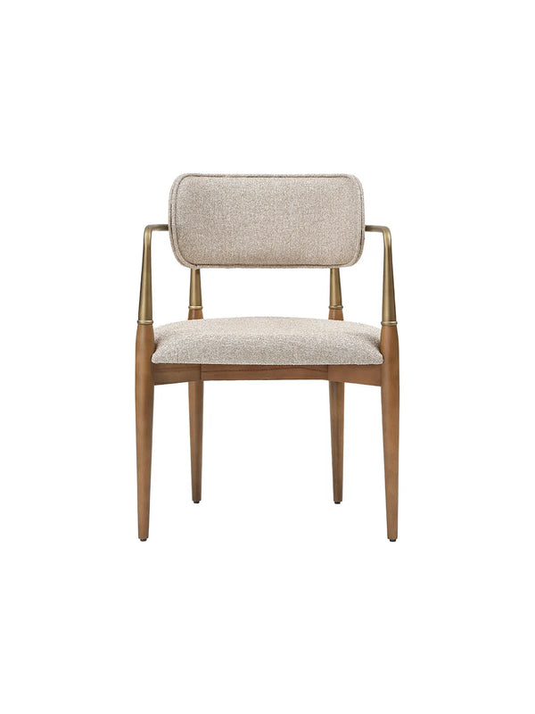 Sedia Berlin Wood vista frontale con schienale arrotondato e gambe tornite in legno