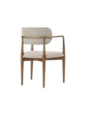 Sedia Berlin Wood vista posteriore di tre quarti con gambe affusolate color miele