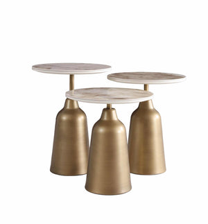 Set 3 tavolini a incastro Beige – Quartz