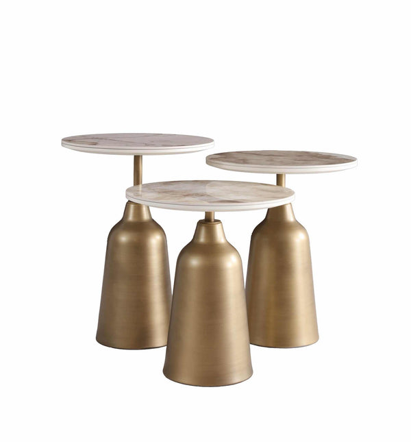 Set 3 tavolini a incastro Beige – Golden Hour