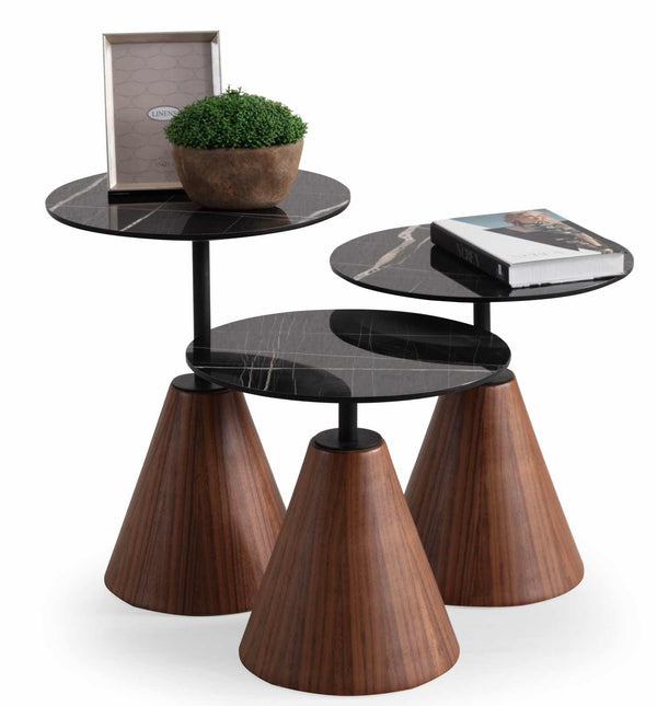 Set 3 tavolini a incastro Gambit – Ceramica