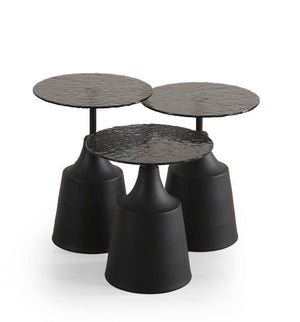 Set 3 tavolini a incastro Grade – Nero