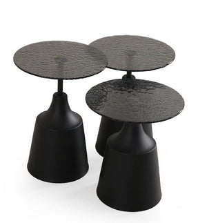 Set 3 tavolini a incastro Grade – Nero