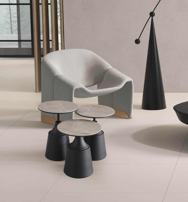 Set 3 tavolini a incastro Grade – Quartz